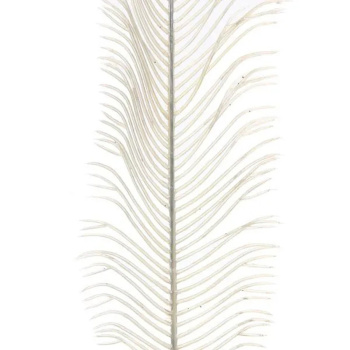 Ветка декоративная "Волшебное перо" 53 см, Белый