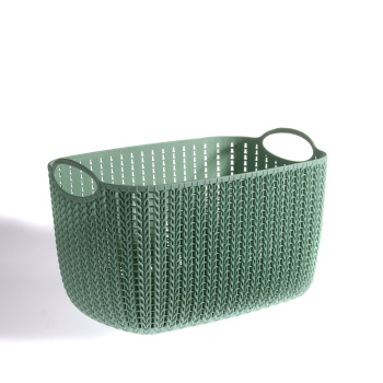 Корзина для хранения пластм. "Вязание" 290х170х190мм 7,0л фисташковый М2381 ("М-Пластика") *1/9