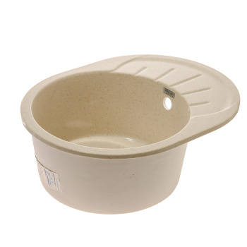 Мойка из искусственного камня глянцевая Тейлор Z10Q2 (575х440х215) (беж) Granit BERGG*1