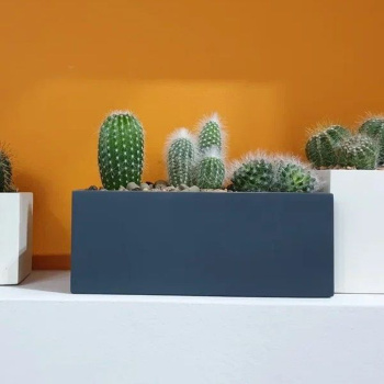 Кашпо гипсовое "Лофт" 0,85л 200х90мм h79мм Антрацит ("VipSet") *2