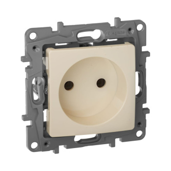 Механизм розетки 1-м СП Etika 16А без заземл. винт. клеммы сл. кость Leg 672320