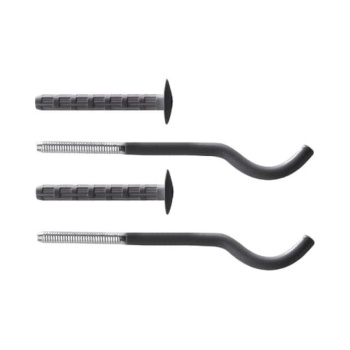 Кронштейн д/радиатора черный плоский с дюбелем 7,2х170мм  (КОМПЛЕКТ  2ШТ) *1/50 Кронштейн д/радиатора черный плоский с дюбелем 7,2х170мм  (КОМПЛЕКТ  2ШТ) *1/50