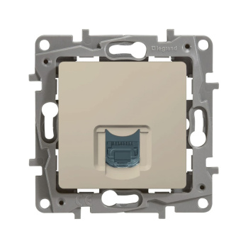 Механизм розетки информ. 1-м СП Etika RJ45 CAT.5 UTP сл. кость Leg 672341