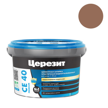 Затирка для швов Церезит CE 40, 2 кг, какао