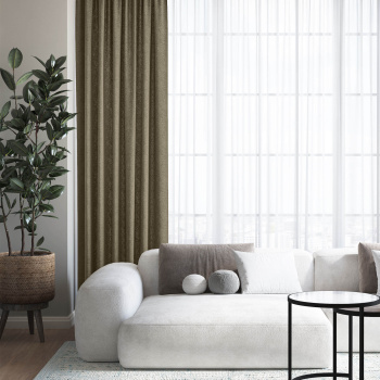 Штора светонепроницаемая рогожка 150*270см мокко Волшебная ночь *1/4