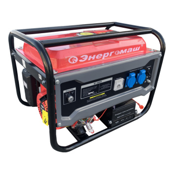 Генератор бензиновый Энергомаш БГ-3200Э, 3 кВт, 4-х тактный, бак 15 л, ручной/электростартер