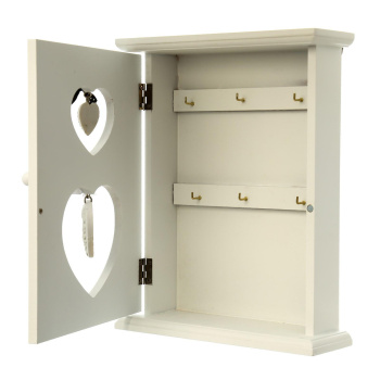 Ключница дерево "Два сердца" 21х26х7 см 2258977