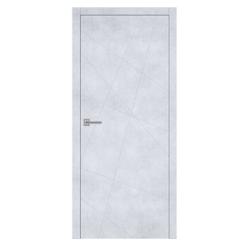 Дверь межкомнатная глухая ПВХ Сингапур Бетон снежный 800 мм Аркада *1