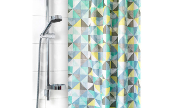 Штора для ванной V-line Треугольная мозайка, 180х180 см, полиэстер, с кольцами
