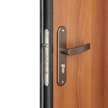 Дверь входная 2050х960х50 мм ПРОМЕТ Спец, левая, медный антик/итальянский орех