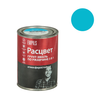 Грунт-эмаль по ржавчине голубая 0,9 кг Расцвет *1/14/588
