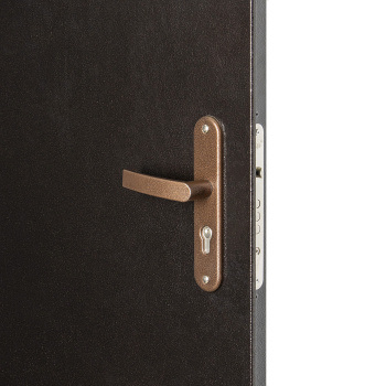 Дверь входная 2050х960х50 мм ПРОМЕТ Спец, правая, медный антик/итальянский орех