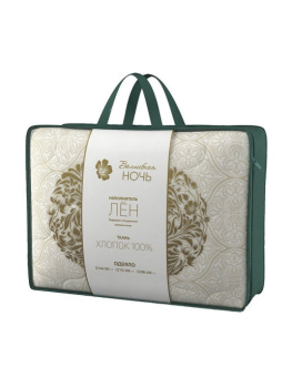 Одеяло Лен 140*205см облегченное , чехол хлопок/ранфорс, сумка Волшебная ночь *1/20