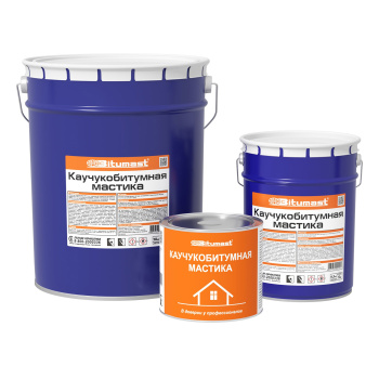 Мастика битумно-каучуковая 2 л Bitumast, гидроизоляционная