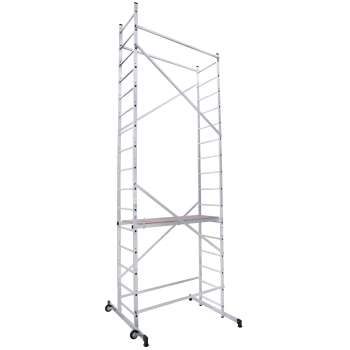 Вышка-тура алюм. "NV 1450" раб.выс.5,1м, помост1,4х0,5м,мах нагр.150кг арт.1450408 "Новая высота" *1 Вышка-тура алюм. "NV 1450" раб.выс.5,1м, помост1,4х0,5м,мах нагр.150кг арт.1450408 "Новая высота" *1