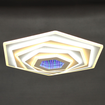 Светильник светодиодный акриловый 500мм 240W H2017 120W*2 white с пультом S=25м2 VERNER LIGHTING *1