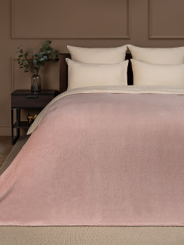 Плед 140*200см фланель однотонный розовая пудра TF FNP PI14 1420 Absolute *1