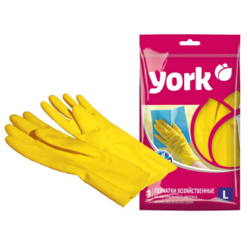 Перчатки латексные с хлопк.напыл. XL (супер большой) 1пара Желтые 092060 "York" *12/144 Перчатки латексные с хлопк.напыл. XL (супер большой) 1пара Желтые 092060 "York" *12/144