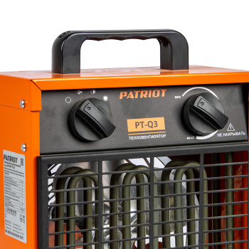 Пушка тепловая электрическая  3кВт 230м3/ч S-30м2 ТЭН 220В PT-Q 3 PATRIOT *1/6 Пушка тепловая электрическая  3кВт 230м3/ч S-30м2 ТЭН 220В PT-Q 3 PATRIOT *1/6
