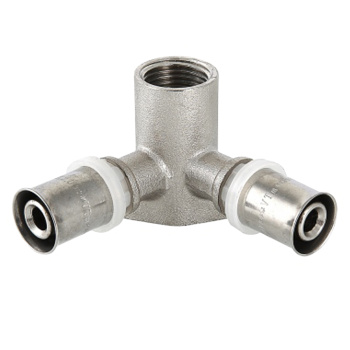 Тройник с креплением 16*1/2"(Ø20) пресс/мама VALTEC 234 *1/10