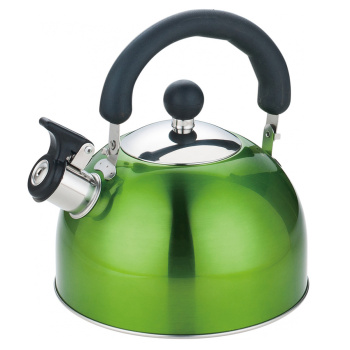 Чайник нерж. 2,5л со свистком "Deco" зеленый металлик HY-610B6-S-G *1/12