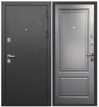 Дверь металлическая 9 см Толстяк Букле черный ясень/графит эмаль 960х2050 ПРАВАЯ ФЕРРОНИ *1