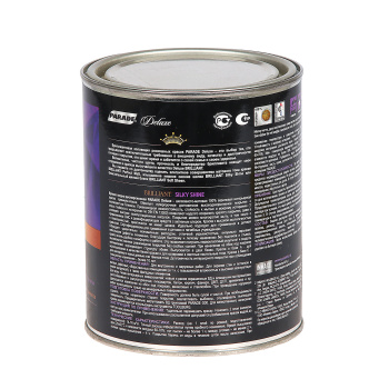 Краска акриловая для стен и потолков 0,9 л PARADE DELUXE Brilliant моющаяся шелк-матовая База А *1/6