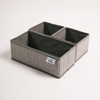 Короб для хранения нетканый материал "Серый" 1шт:280х140х100мм + 2шт:140x140x100мм Д70702.012*1/40