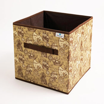 яяяКороб для хранения нетканый материал "Морская история" 300x300x300мм Д70702.02 *1/20