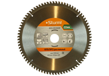 Диск пильный 255*30,0мм 80 зубьев Мульти рез (9023-255-30-80) Sturm *1/25