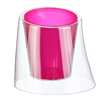 Кашпо пластм. "Грейс" д/орхидеи 1,0л 180х200х200мм Малиновый М3146 ("М-Пластика") *1/16