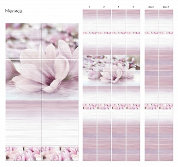 Панель ПВХ 2700х250 мм КронаПласт UNIQUE, мелиса фон, 0.675 м²