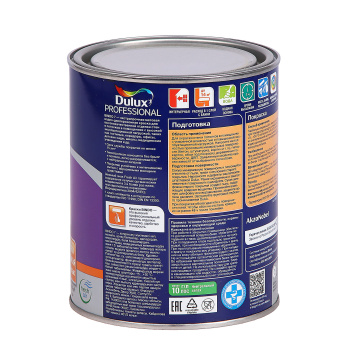 Краска акриловая 1 л для стен и потолков DULUX BINDO 7, база BW, матовая, влагостойкая