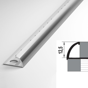 Профиль для отделки внутренних углов ПК 13 2700мм 01.Л серебро Лука *1/6