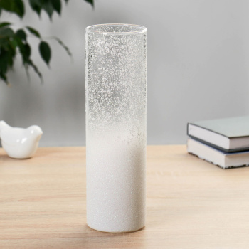 Ваза "Иней" белый h=26.5см d=7.5см 7721829