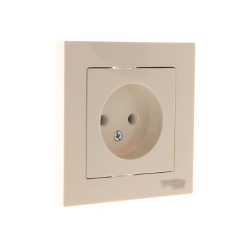 Розетка "ATLAS DESIGN" СП 1-мест. бежевая в сборе 16А SchE ATN000240
