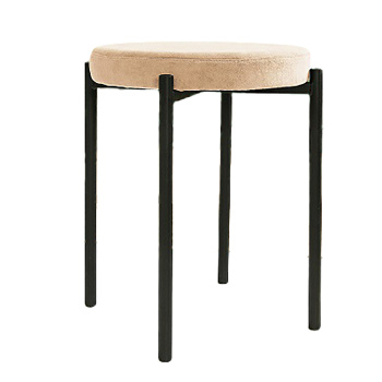 Табурет FORPOST Cindy, 44х50х44 см, микровелюр конфетти бежевый