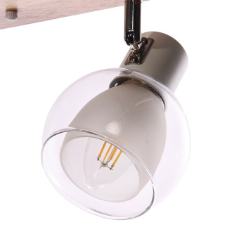 Светильник настенный (спот) N5105/3 WT+WOOD Е27 3*40Вт ( l=650;w=100;h=170) VERNER LIGHTING *1