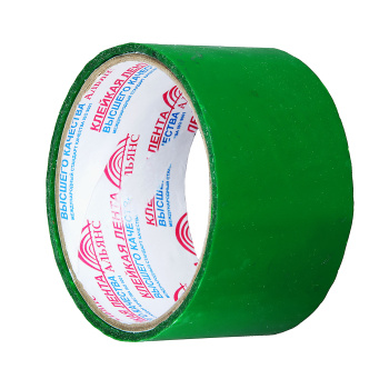 яяяЛента клейкая цветная 48мм х 16м  ЗЕЛЕНЫЙ АЛЬЯНС  *6/36