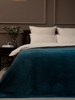 Плед 200*220см фланель жаккард кубики морская волна FF FNJq SW1 2022 Absolute *1