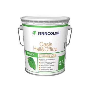 Краска акриловая для стен и потолков 2,7 л Finncolor  Oasis Hall Office моющаяся База С *1/120