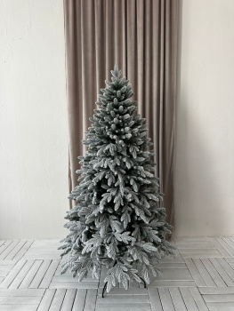 Елка  искусственная пластиковая "Тюменская" заснеженная 2,1м литая *1