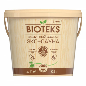 Состав защитный для сауны BIOTEKS 0,9 л полуматовый  *1