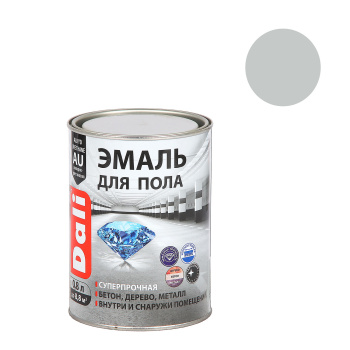 Эмаль алкидно-уретановая для пола серая 0,8 л ДАЛИ (RAL7040) *1/6/576