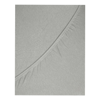 Простыня на резинке трикотаж 160*200*20см серый Belezza *1/6/24