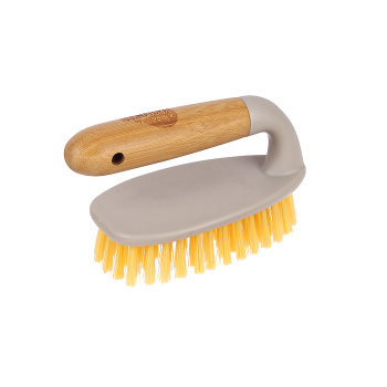 Щетка хозяйственная с ручкой "утюг" "Эко Натурал" 130х65х90мм бамбук.ручка (арт.040530)("York")*1/18