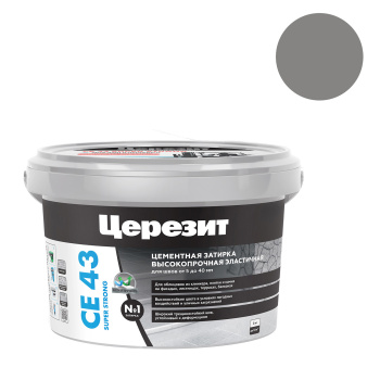 Затирка для швов Церезит CE 43, 2 кг, антрацит