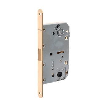 Защелка врезная п/ручку и фиксатор ЗОЛОТО сатинированное БЕСШУМНАЯ 5300-MC-WC-GMS Code Deco *1/40