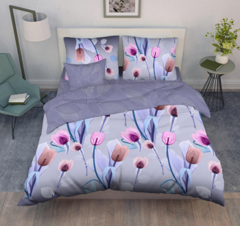 Постельное белье евро бязь Василиса 70091/1 Лунное сияние, наволочки 70*70 - 2шт *1/5