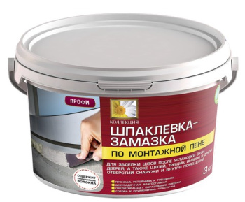 Шпаклевка-замазка по монтажной пене 3 кг КОЛЛЕКЦИЯ Ижсинтез